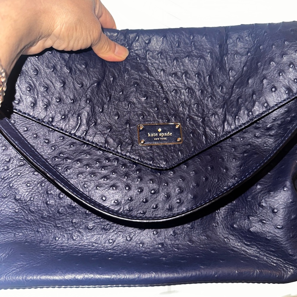 Kate Spade Dark Blue Textured Shoulder Bag - Picture 5 of 11